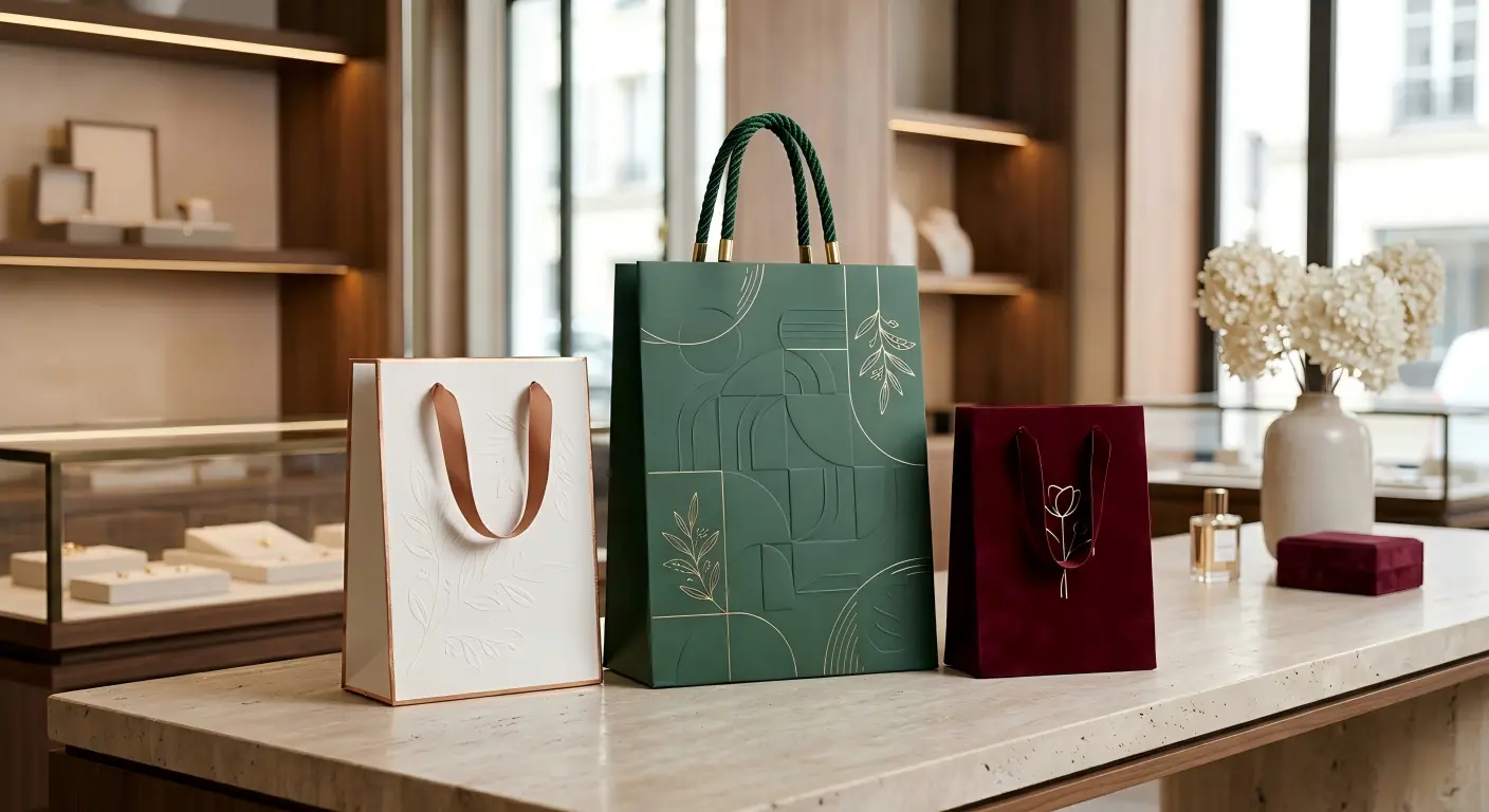 Luxury paper bags for retail and branding