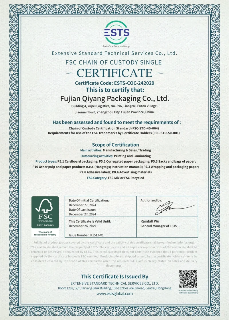 Fujian Qiyang FSC Certificate_01